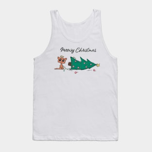 Christmas Cat Mischief - The Fallen Tree Tank Top